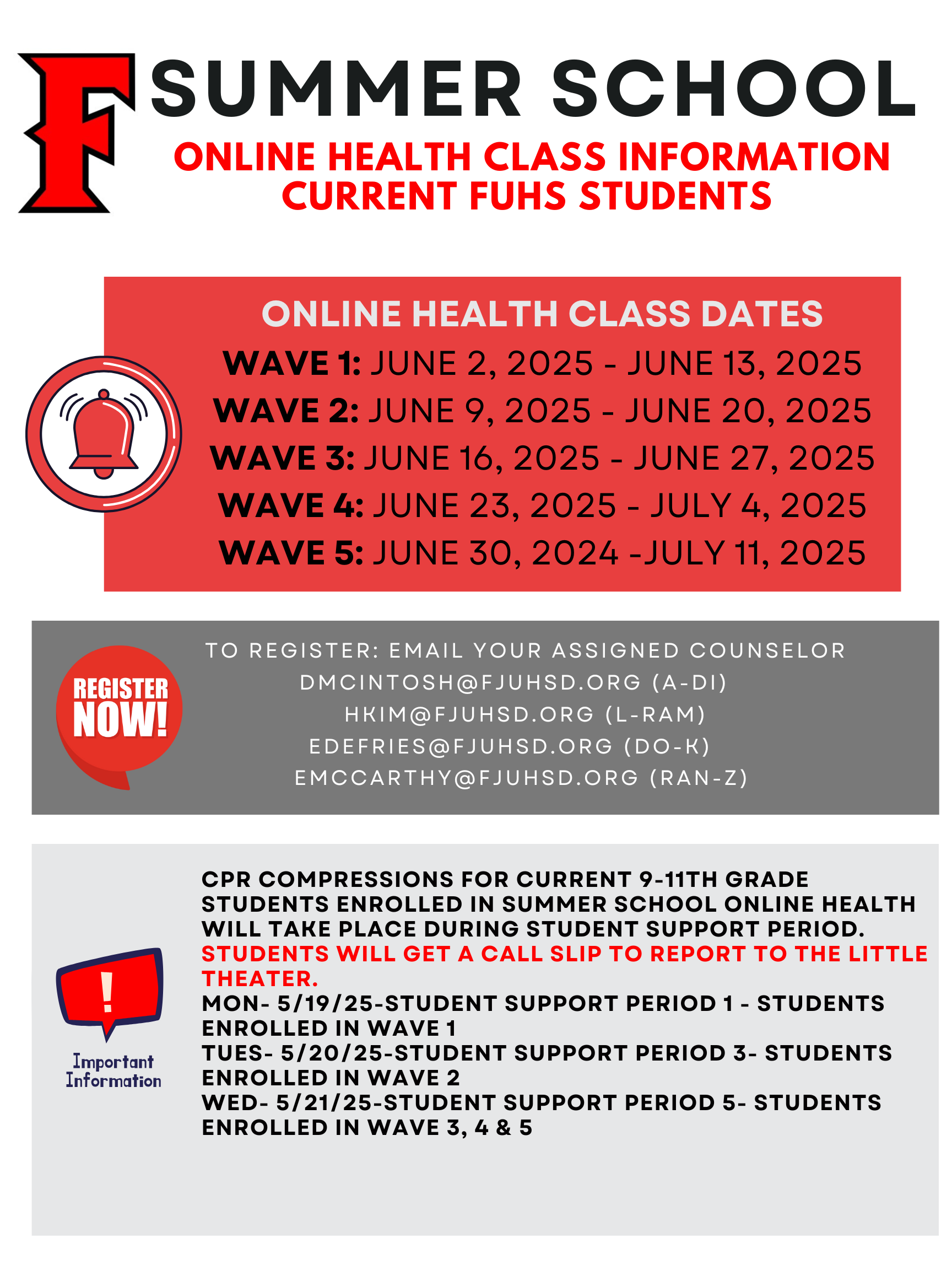 Summer School Health Info Flyer
